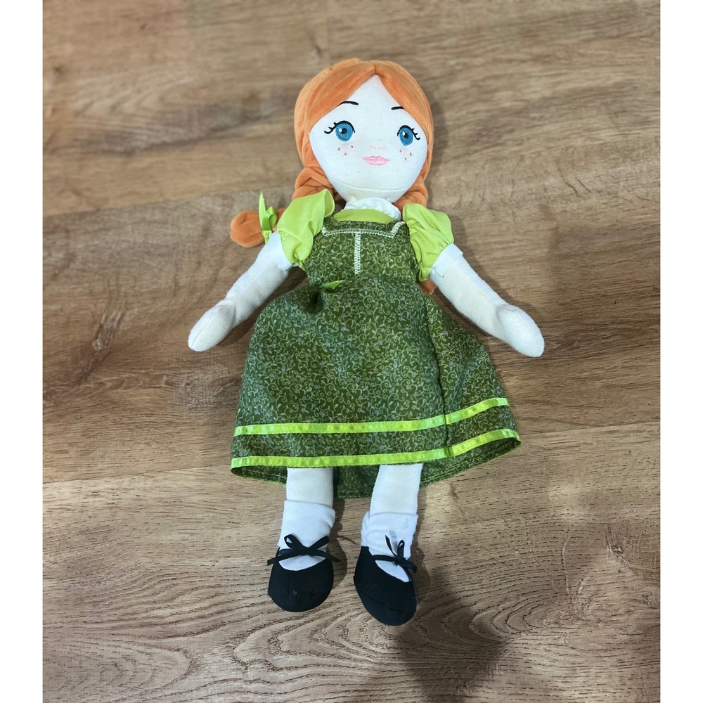 Disney‎ Frozen Anna Plush Rag Doll Green Dress Disney Theatrical Group Broadway